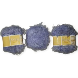 Lot of 3 Knitting Fuzzy 65 Yards x3